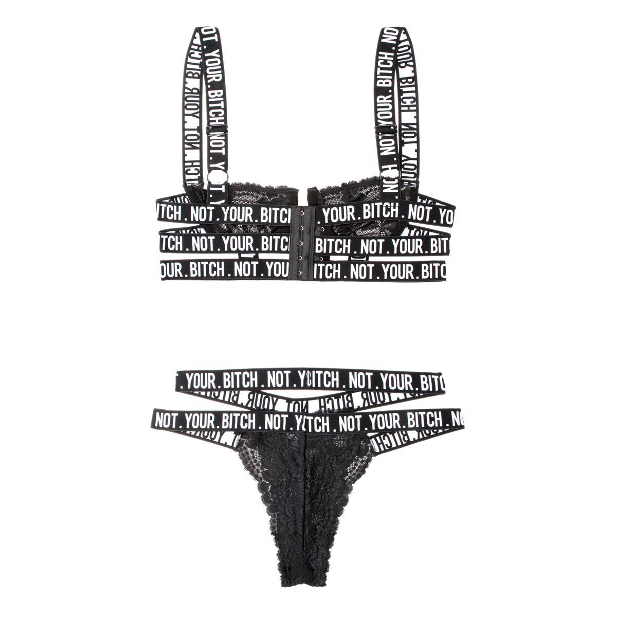 Alusvaatesetti Fantasy Lingerie Musta (M/L)